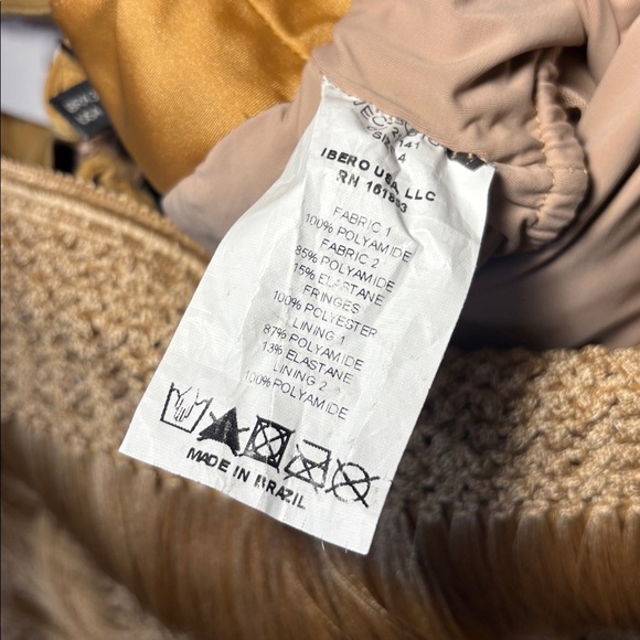 NWT PatBo Fringe plunging mini dress in Almond Womens 4 - Picture 7 of 12